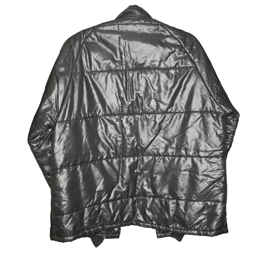 VTG Wynns Xtend Official Racing Puffer Jacket LG Black Snap Zip Closure USA 70s - Picture 14 of 14